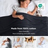 image:imageBedsure GentleSoft 100 Cotton Large Throw Blanket for Couch 50x70 inches  Breathable and Lightweight Soft Cozy Herringbone Woven Cotton Throw for Summer Spring Light Brown Office Chair Blanket09  Black