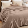 image:imageBedsure GentleSoft 100 Cotton Large Throw Blanket for Couch 50x70 inches  Breathable and Lightweight Soft Cozy Herringbone Woven Cotton Throw for Summer Spring Light Brown Office Chair Blanket01  Coffee Brown