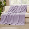 image:imageBedsure GentleSoft 100 Cotton Large Throw Blanket for Couch 50x70 inches  Breathable and Lightweight Soft Cozy Herringbone Woven Cotton Throw for Summer Spring Light Brown Office Chair Blanket06  Light Purple
