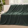 image:imageBedsure GentleSoft 100 Cotton Large Throw Blanket for Couch 50x70 inches  Breathable and Lightweight Soft Cozy Herringbone Woven Cotton Throw for Summer Spring Light Brown Office Chair Blanket03  Dark Green
