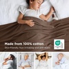 image:imageBedsure GentleSoft 100 Cotton Large Throw Blanket for Couch 50x70 inches  Breathable and Lightweight Soft Cozy Herringbone Woven Cotton Throw for Summer Spring Light Brown Office Chair Blanket10  Brown