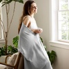 image:imageBedsure GentleSoft 100 Cotton Large Throw Blanket for Couch 50x70 inches  Breathable and Lightweight Soft Cozy Herringbone Woven Cotton Throw for Summer Spring Light Brown Office Chair Blanket04  Cool Grey