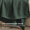 image:imageBedsure GentleSoft 100 Cotton Large Throw Blanket for Couch 50x70 inches  Breathable and Lightweight Soft Cozy Herringbone Woven Cotton Throw for Summer Spring Light Brown Office Chair Blanket03  Dark Green