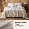 image:imageBedsure GentleSoft 100 Cotton Large Throw Blanket for Couch 50x70 inches  Breathable and Lightweight Soft Cozy Herringbone Woven Cotton Throw for Summer Spring Light Brown Office Chair Blanket01  Linen Beige