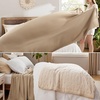 image:imageBedsure GentleSoft 100 Cotton Large Throw Blanket for Couch 50x70 inches  Breathable and Lightweight Soft Cozy Herringbone Woven Cotton Throw for Summer Spring Light Brown Office Chair Blanket01  Light Brown