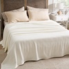 image:imageBedsure GentleSoft 100 Cotton Large Throw Blanket for Couch 50x70 inches  Breathable and Lightweight Soft Cozy Herringbone Woven Cotton Throw for Summer Spring Light Brown Office Chair Blanket02  Cream