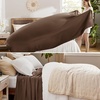 image:imageBedsure GentleSoft 100 Cotton Large Throw Blanket for Couch 50x70 inches  Breathable and Lightweight Soft Cozy Herringbone Woven Cotton Throw for Summer Spring Light Brown Office Chair Blanket10  Brown