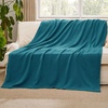 image:imageBedsure GentleSoft 100 Cotton Large Throw Blanket for Couch 50x70 inches  Breathable and Lightweight Soft Cozy Herringbone Woven Cotton Throw for Summer Spring Light Brown Office Chair Blanket08  Teal