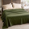 image:imageBedsure GentleSoft 100 Cotton Large Throw Blanket for Couch 50x70 inches  Breathable and Lightweight Soft Cozy Herringbone Woven Cotton Throw for Summer Spring Light Brown Office Chair Blanket03  Olive Green