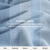 image:imageBedsure GentleSoft 100 Cotton Large Throw Blanket for Couch 50x70 inches  Breathable and Lightweight Soft Cozy Herringbone Woven Cotton Throw for Summer Spring Light Brown Office Chair Blanket07  Light Blue