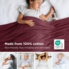image:imageBedsure GentleSoft 100 Cotton Large Throw Blanket for Couch 50x70 inches  Breathable and Lightweight Soft Cozy Herringbone Woven Cotton Throw for Summer Spring Light Brown Office Chair Blanket11  Red