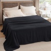 image:imageBedsure GentleSoft 100 Cotton Large Throw Blanket for Couch 50x70 inches  Breathable and Lightweight Soft Cozy Herringbone Woven Cotton Throw for Summer Spring Light Brown Office Chair Blanket09  Black