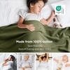 image:imageBedsure GentleSoft 100 Cotton Large Throw Blanket for Couch 50x70 inches  Breathable and Lightweight Soft Cozy Herringbone Woven Cotton Throw for Summer Spring Light Brown Office Chair Blanket03  Olive Green