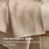 image:imageBedsure GentleSoft 100 Cotton Large Throw Blanket for Couch 50x70 inches  Breathable and Lightweight Soft Cozy Herringbone Woven Cotton Throw for Summer Spring Light Brown Office Chair Blanket01  Khaki