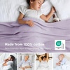 image:imageBedsure GentleSoft 100 Cotton Large Throw Blanket for Couch 50x70 inches  Breathable and Lightweight Soft Cozy Herringbone Woven Cotton Throw for Summer Spring Light Brown Office Chair Blanket06  Light Purple