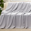 image:imageBedsure GentleSoft 100 Cotton Large Throw Blanket for Couch 50x70 inches  Breathable and Lightweight Soft Cozy Herringbone Woven Cotton Throw for Summer Spring Light Brown Office Chair Blanket04  Cool Grey