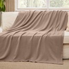 image:imageBedsure GentleSoft 100 Cotton Large Throw Blanket for Couch 50x70 inches  Breathable and Lightweight Soft Cozy Herringbone Woven Cotton Throw for Summer Spring Light Brown Office Chair Blanket01  Coffee Brown