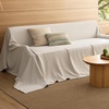 image:imageBedsure GentleSoft 100 Cotton Large Throw Blanket for Couch 50x70 inches  Breathable and Lightweight Soft Cozy Herringbone Woven Cotton Throw for Summer Spring Light Brown Office Chair Blanket01  Linen Beige
