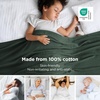 image:imageBedsure GentleSoft 100 Cotton Large Throw Blanket for Couch 50x70 inches  Breathable and Lightweight Soft Cozy Herringbone Woven Cotton Throw for Summer Spring Light Brown Office Chair Blanket03  Dark Green