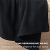 image:imageBedsure GentleSoft 100 Cotton Large Throw Blanket for Couch 50x70 inches  Breathable and Lightweight Soft Cozy Herringbone Woven Cotton Throw for Summer Spring Light Brown Office Chair Blanket09  Black