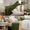 image:imageBedsure GentleSoft 100 Cotton Large Throw Blanket for Couch 50x70 inches  Breathable and Lightweight Soft Cozy Herringbone Woven Cotton Throw for Summer Spring Light Brown Office Chair Blanket03  Olive Green