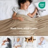 image:imageBedsure GentleSoft 100 Cotton Large Throw Blanket for Couch 50x70 inches  Breathable and Lightweight Soft Cozy Herringbone Woven Cotton Throw for Summer Spring Light Brown Office Chair Blanket01  Light Brown