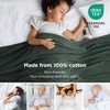 image:imageBedsure GentleSoft 100 Cotton Large Throw Blanket for Couch 50x70 inches  Breathable and Lightweight Soft Cozy Herringbone Woven Cotton Throw for Summer Spring Light Brown Office Chair Blanket03  Dark Green