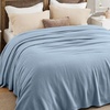 image:imageBedsure GentleSoft 100 Cotton Large Throw Blanket for Couch 50x70 inches  Breathable and Lightweight Soft Cozy Herringbone Woven Cotton Throw for Summer Spring Light Brown Office Chair Blanket07  Light Blue