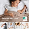 image:imageBedsure GentleSoft 100 Cotton Large Throw Blanket for Couch 50x70 inches  Breathable and Lightweight Soft Cozy Herringbone Woven Cotton Throw for Summer Spring Light Brown Office Chair Blanket01  Coffee Brown