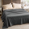 image:imageBedsure GentleSoft 100 Cotton Large Throw Blanket for Couch 50x70 inches  Breathable and Lightweight Soft Cozy Herringbone Woven Cotton Throw for Summer Spring Light Brown Office Chair Blanket04  Dark Grey