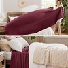 image:imageBedsure GentleSoft 100 Cotton Large Throw Blanket for Couch 50x70 inches  Breathable and Lightweight Soft Cozy Herringbone Woven Cotton Throw for Summer Spring Light Brown Office Chair Blanket11  Red