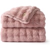 image:imageBedsure GentleSoft Bubble Faux Fur King Size Blanket for Bed Fluffy Fuzzy King Blanket for Winter Soft Cozy Faux Fur Bedding Thick Warm Plush Decor for Bedroom Tiedye Taupe 104x90Dusty Rose