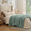 image:imageBedsure GentleSoft Bubble Faux Fur King Size Blanket for Bed Fluffy Fuzzy King Blanket for Winter Soft Cozy Faux Fur Bedding Thick Warm Plush Decor for Bedroom Tiedye Taupe 104x90Sage Green