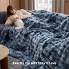 image:imageBedsure GentleSoft Bubble Faux Fur King Size Blanket for Bed Fluffy Fuzzy King Blanket for Winter Soft Cozy Faux Fur Bedding Thick Warm Plush Decor for Bedroom Tiedye Taupe 104x90Tiedye Blue