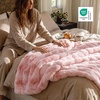 image:imageBedsure GentleSoft Bubble Faux Fur King Size Blanket for Bed Fluffy Fuzzy King Blanket for Winter Soft Cozy Faux Fur Bedding Thick Warm Plush Decor for Bedroom Tiedye Taupe 104x90Tiedye Pink