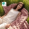 image:imageBedsure GentleSoft Bubble Faux Fur King Size Blanket for Bed Fluffy Fuzzy King Blanket for Winter Soft Cozy Faux Fur Bedding Thick Warm Plush Decor for Bedroom Tiedye Taupe 104x90Dusty Rose