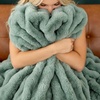 image:imageBedsure GentleSoft Bubble Faux Fur King Size Blanket for Bed Fluffy Fuzzy King Blanket for Winter Soft Cozy Faux Fur Bedding Thick Warm Plush Decor for Bedroom Tiedye Taupe 104x90Sage Green
