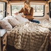 image:imageBedsure GentleSoft Bubble Faux Fur King Size Blanket for Bed Fluffy Fuzzy King Blanket for Winter Soft Cozy Faux Fur Bedding Thick Warm Plush Decor for Bedroom Tiedye Taupe 104x90Beige