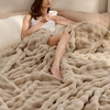 image:imageBedsure GentleSoft Bubble Faux Fur King Size Blanket for Bed Fluffy Fuzzy King Blanket for Winter Soft Cozy Faux Fur Bedding Thick Warm Plush Decor for Bedroom Tiedye Taupe 104x90Beige