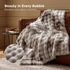 image:imageBedsure GentleSoft Bubble Faux Fur King Size Blanket for Bed Fluffy Fuzzy King Blanket for Winter Soft Cozy Faux Fur Bedding Thick Warm Plush Decor for Bedroom Tiedye Taupe 104x90Tiedye Brown