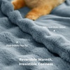 image:imageBedsure GentleSoft Bubble Faux Fur King Size Blanket for Bed Fluffy Fuzzy King Blanket for Winter Soft Cozy Faux Fur Bedding Thick Warm Plush Decor for Bedroom Tiedye Taupe 104x90Greyish Blue