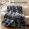 image:imageBedsure GentleSoft Bubble Faux Fur King Size Blanket for Bed Fluffy Fuzzy King Blanket for Winter Soft Cozy Faux Fur Bedding Thick Warm Plush Decor for Bedroom Tiedye Taupe 104x90Tiedye Grey