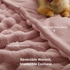 image:imageBedsure GentleSoft Bubble Faux Fur King Size Blanket for Bed Fluffy Fuzzy King Blanket for Winter Soft Cozy Faux Fur Bedding Thick Warm Plush Decor for Bedroom Tiedye Taupe 104x90Dusty Rose