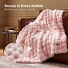 image:imageBedsure GentleSoft Bubble Faux Fur King Size Blanket for Bed Fluffy Fuzzy King Blanket for Winter Soft Cozy Faux Fur Bedding Thick Warm Plush Decor for Bedroom Tiedye Taupe 104x90Tiedye Pink