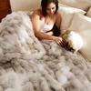 image:imageBedsure GentleSoft Bubble Faux Fur King Size Blanket for Bed Fluffy Fuzzy King Blanket for Winter Soft Cozy Faux Fur Bedding Thick Warm Plush Decor for Bedroom Tiedye Taupe 104x90Tiedye Taupe