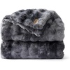 image:imageBedsure GentleSoft Bubble Faux Fur King Size Blanket for Bed Fluffy Fuzzy King Blanket for Winter Soft Cozy Faux Fur Bedding Thick Warm Plush Decor for Bedroom Tiedye Taupe 104x90Tiedye Grey