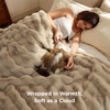 image:imageBedsure GentleSoft Bubble Faux Fur King Size Blanket for Bed Fluffy Fuzzy King Blanket for Winter Soft Cozy Faux Fur Bedding Thick Warm Plush Decor for Bedroom Tiedye Taupe 104x90Beige