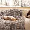 image:imageBedsure GentleSoft Bubble Faux Fur King Size Blanket for Bed Fluffy Fuzzy King Blanket for Winter Soft Cozy Faux Fur Bedding Thick Warm Plush Decor for Bedroom Tiedye Taupe 104x90Tiedye Brown