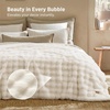 image:imageBedsure GentleSoft Bubble Faux Fur King Size Blanket for Bed Fluffy Fuzzy King Blanket for Winter Soft Cozy Faux Fur Bedding Thick Warm Plush Decor for Bedroom Tiedye Taupe 104x90Cream
