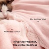 image:imageBedsure GentleSoft Bubble Faux Fur King Size Blanket for Bed Fluffy Fuzzy King Blanket for Winter Soft Cozy Faux Fur Bedding Thick Warm Plush Decor for Bedroom Tiedye Taupe 104x90Tiedye Pink